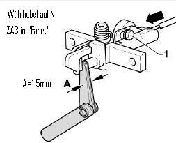 Sperrzug einstellen