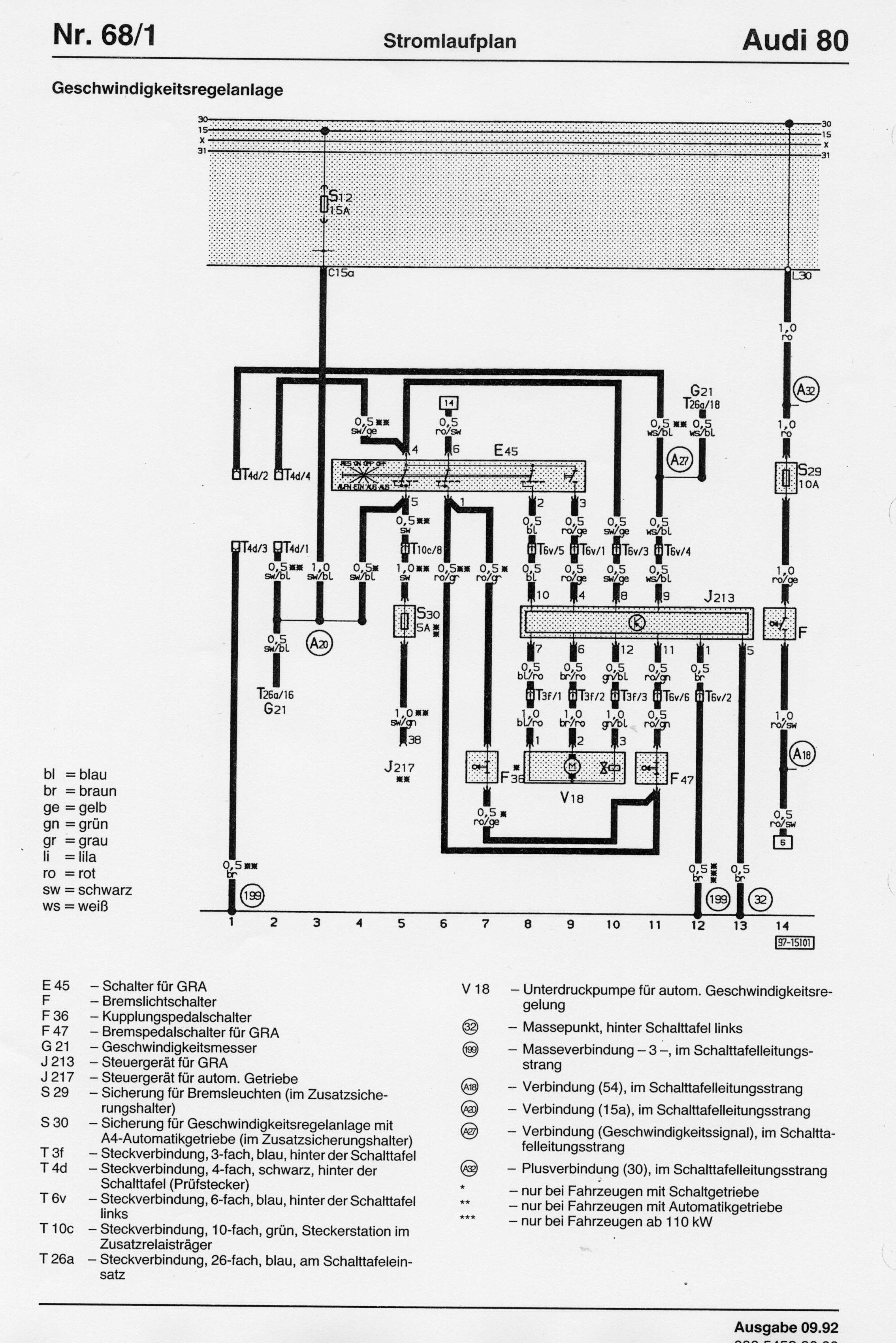 Audicabrio.info - Tempomat (GRA) - nachrüsten